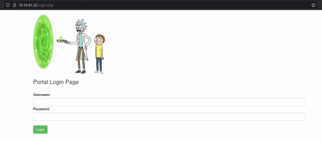 picklerick-login-page