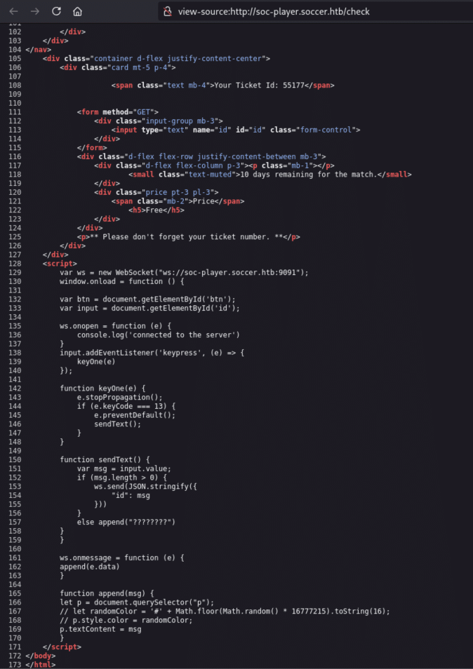 Soccer - WebSocket