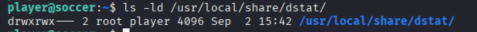Soccer - dstat writable folder