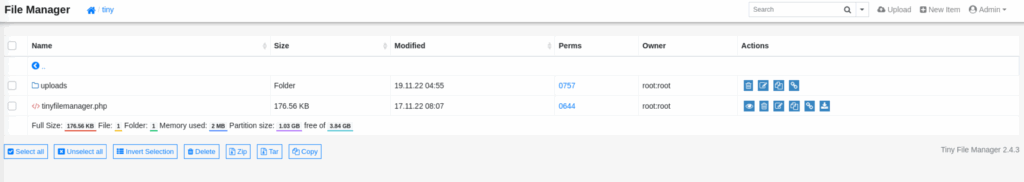 Soccer - Tiny uploads folder permissions